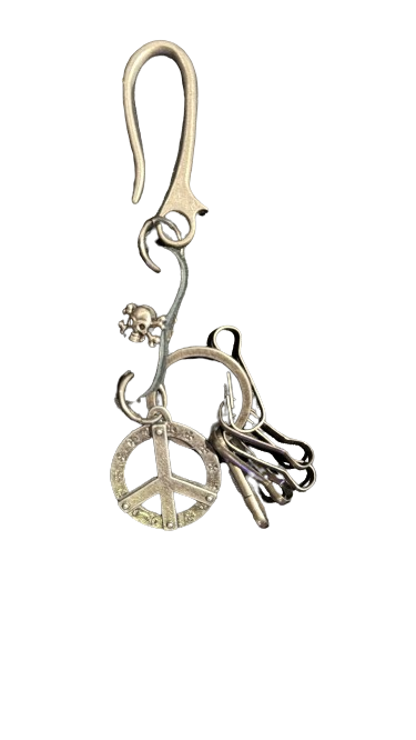 Key Chain from Alloy & PU Leather